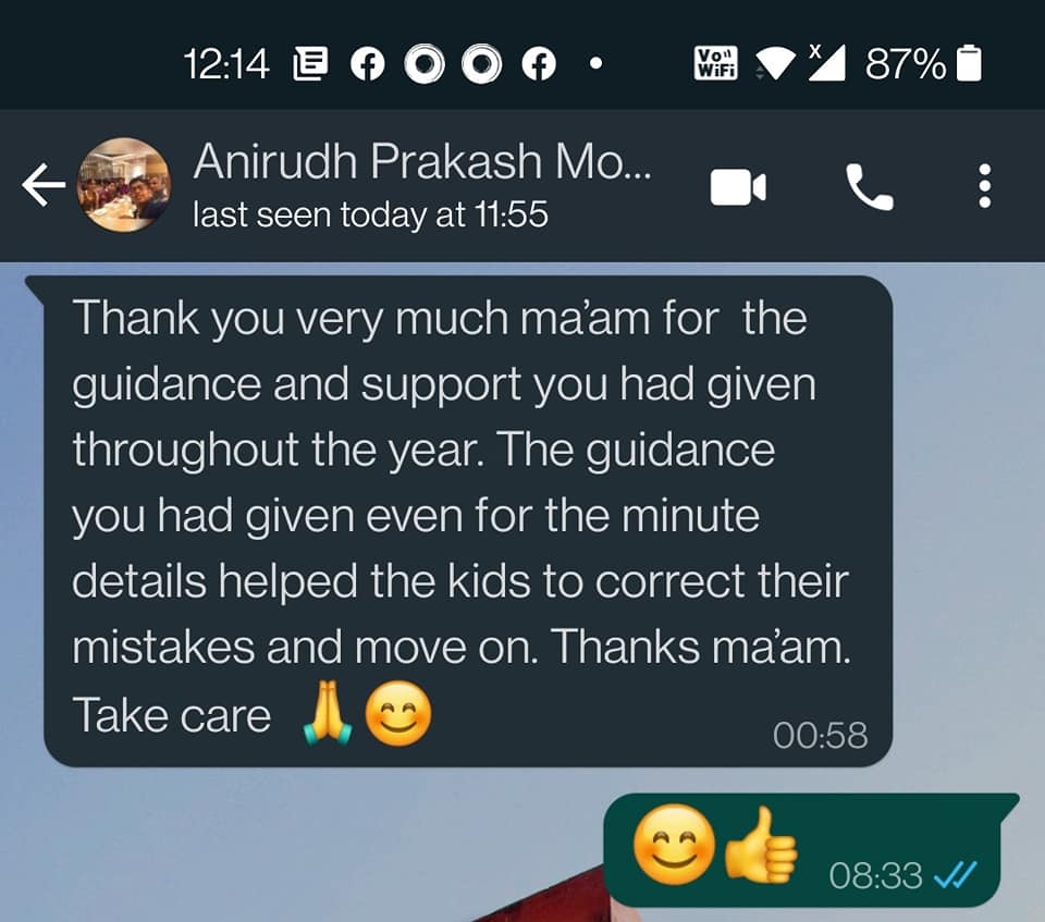 Parent or student testimonial